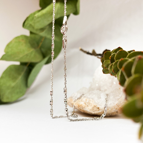 Stříbrný řetízek - články broušené Stříbrný řetízek - články broušené 1