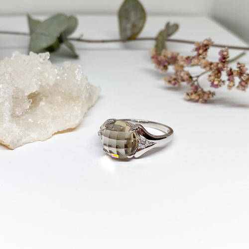 Prsten se záhnědou ~ stříbro  Prsten se záhnědou ~ stříbro  1
