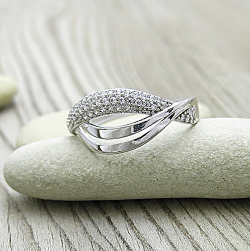 Elegantní prsten ~ bílé zlato Elegantní prsten ~ bílé zlato 1