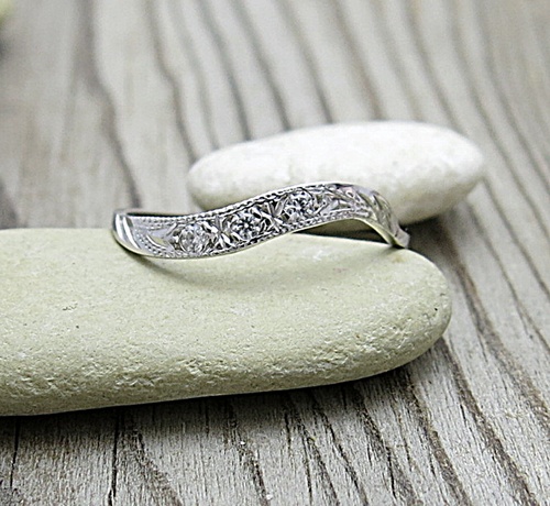 Prsten: bílé zlato ~ zirkony 1