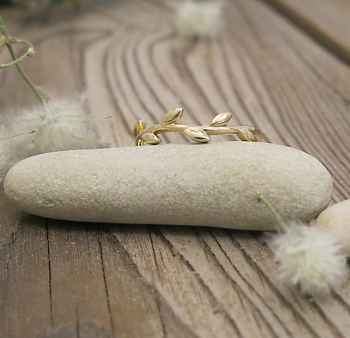 Prsten s větvičkou ~ žluté zlato Prsten s větvičkou ~ žluté zlato 1