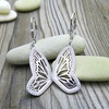 Motýlí křídla ~ stříbrné náušnice se zirkony Motýlí křídla ~ stříbrné náušnice se zirkony 2