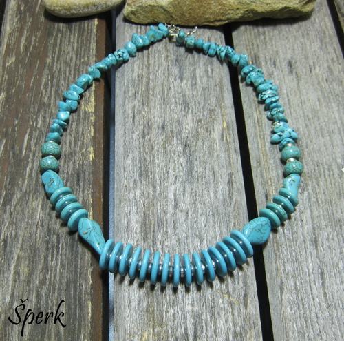 Náhrdelník howlit a tyrkys 1