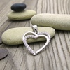 Přívěsek srdce se zirkony ~ stříbro Přívěsek srdce se zirkony ~ stříbro 2
