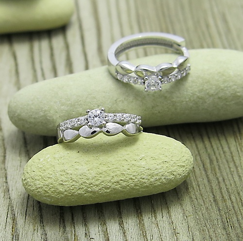 Romantické náušnice se zirkony ~ kruhy Romantické náušnice se zirkony ~ kruhy 1