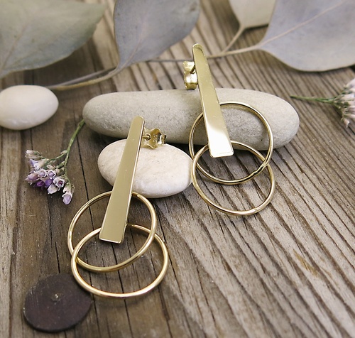 Náušnice na puzetu ~ žluté zlato  Náušnice na puzetu ~ žluté zlato  1