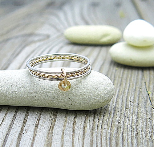 Dámský prsten – bílé a růžové zlato Dámský prsten – bílé a růžové zlato 1