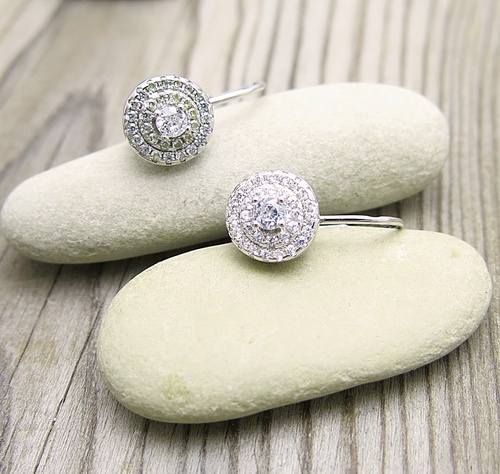 Náušnice stříbro , se zirkony 1