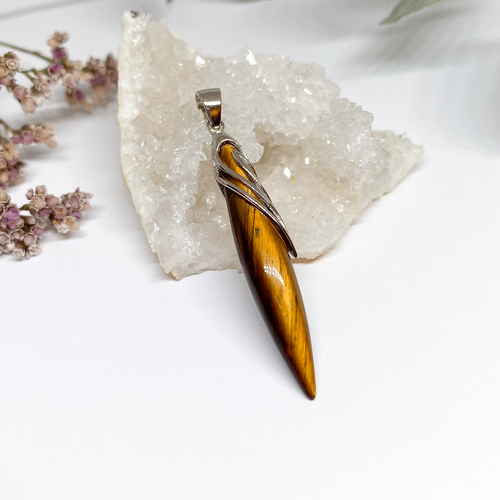 Stříbrný přívěs s tygřím okem Stříbrný přívěs s tygřím okem 1