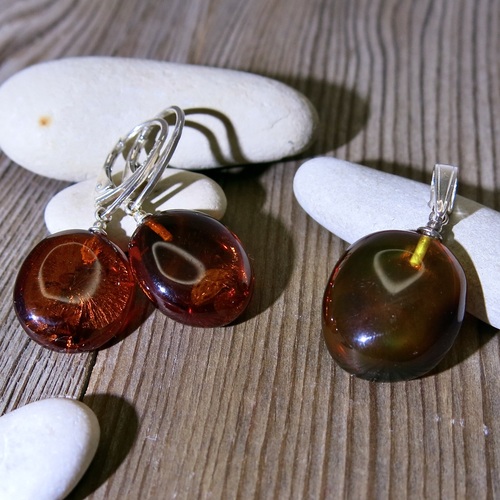 Souprava stříbro ~ jantar Souprava stříbro ~ jantar 1