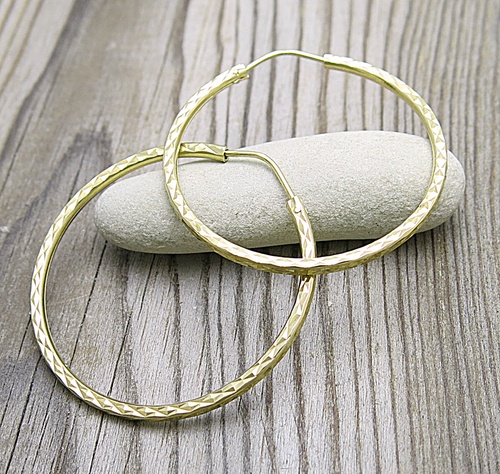 Kruhové náušnice ze žlutého zlata 1