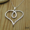 Stříbro ...  přívěšek ... řetízek ... zirkony ...srdce ... 2