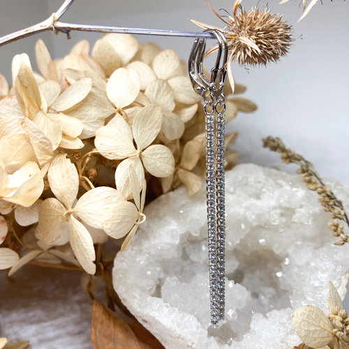 Stříbrné náušnice se zirkony 1