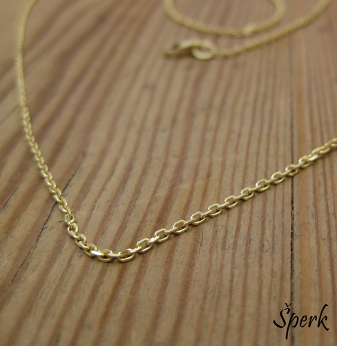 Jednoduchý zlatý náhrdelník – ideální pro přívěsek 1
