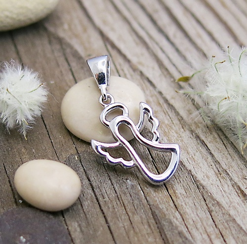 Andílek přívěsek ~ bílé zlato Andílek přívěsek ~ bílé zlato 1