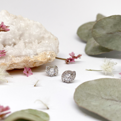 Stříbrné náušnice se zirkony 1